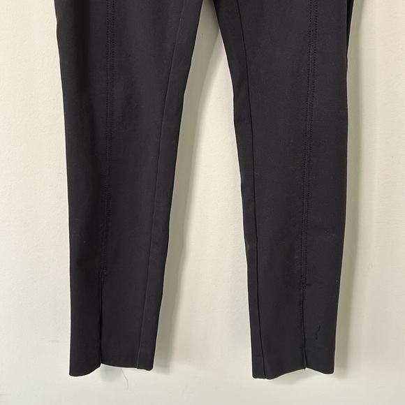 Anthropologie Pant The Essential High Rise Skinny Split Front Black Stretch Sz 2 - Picture 4 of 14